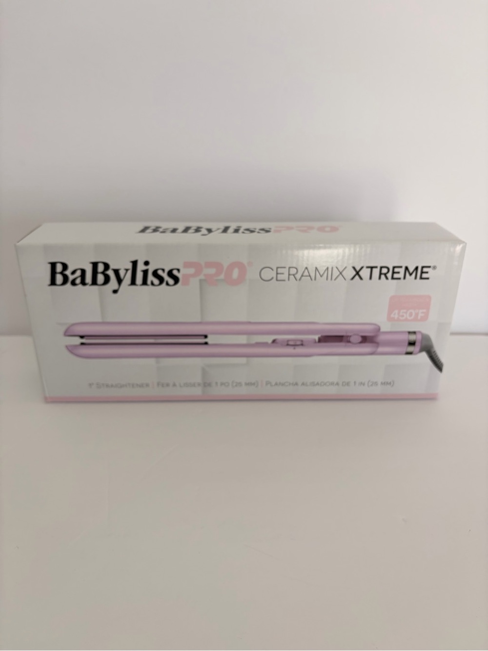 BaBylissPRO Ceramix Xtreme Pink 1" Flat Iron - Sleek Styling